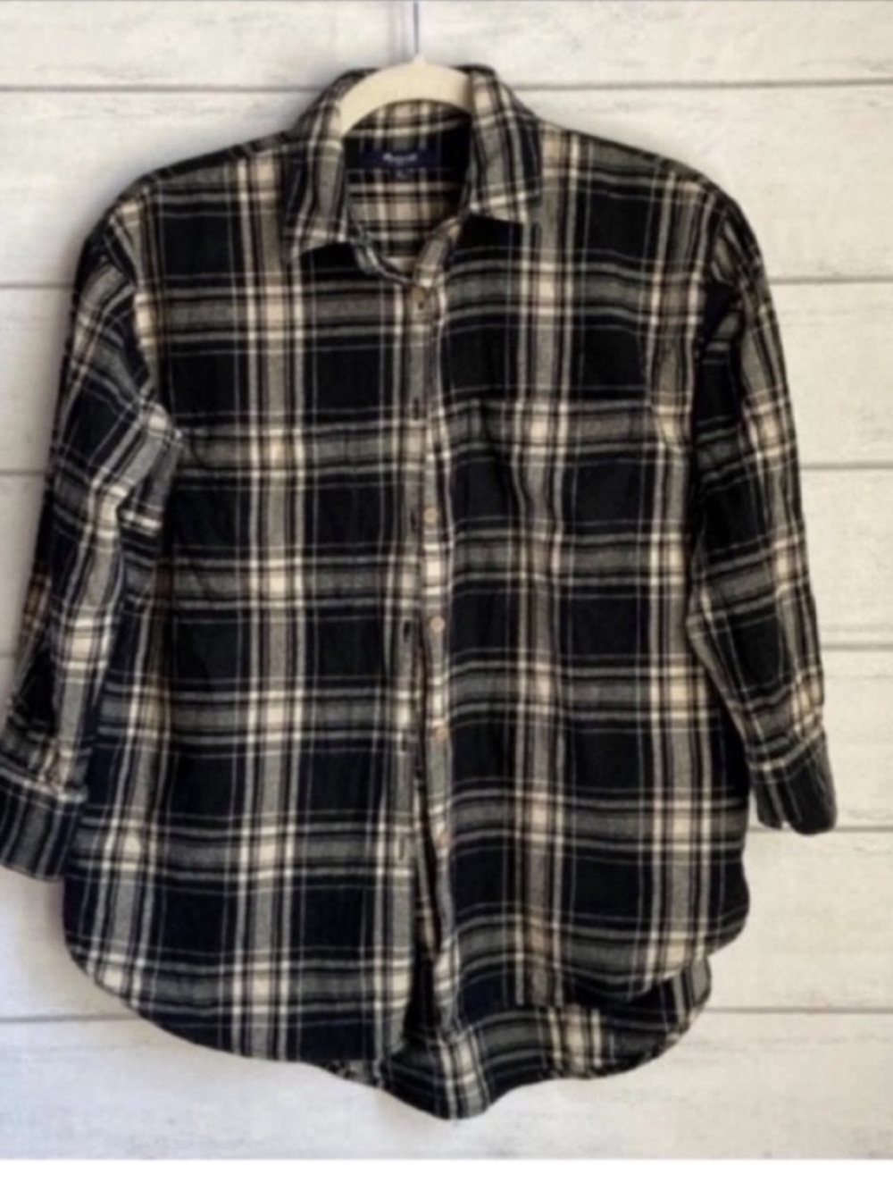 Madewell Flanel trapeze Button down shirts